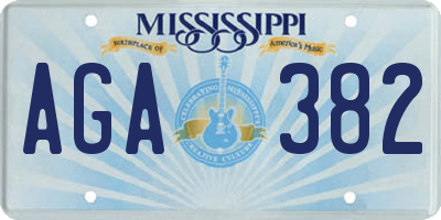 MS license plate AGA382