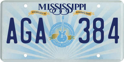 MS license plate AGA384