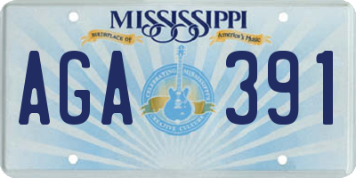 MS license plate AGA391