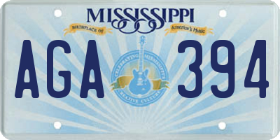 MS license plate AGA394