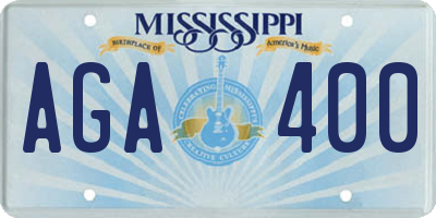 MS license plate AGA400