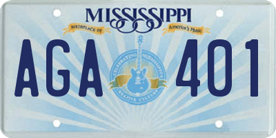 MS license plate AGA401