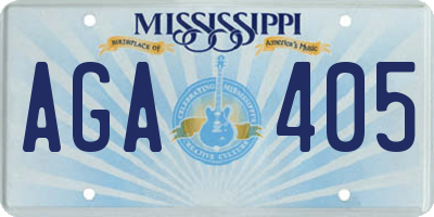 MS license plate AGA405