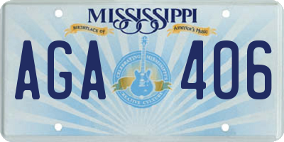 MS license plate AGA406