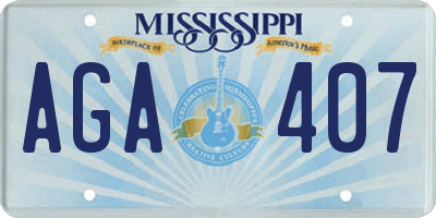 MS license plate AGA407