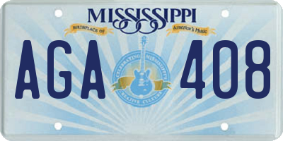 MS license plate AGA408