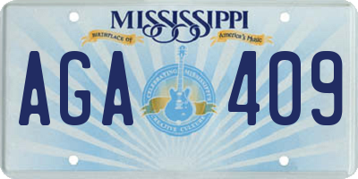 MS license plate AGA409