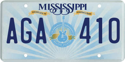 MS license plate AGA410