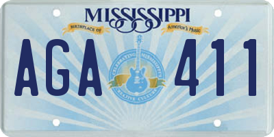 MS license plate AGA411