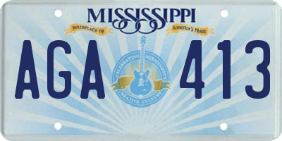 MS license plate AGA413