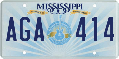 MS license plate AGA414