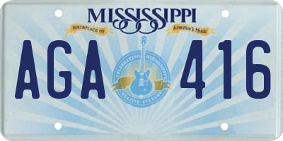 MS license plate AGA416