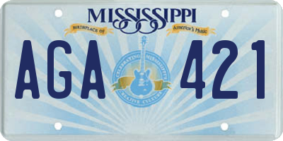 MS license plate AGA421