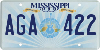 MS license plate AGA422