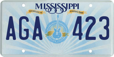 MS license plate AGA423
