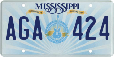 MS license plate AGA424