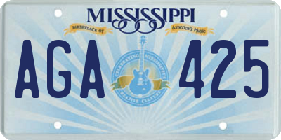 MS license plate AGA425