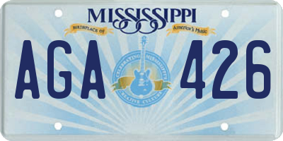 MS license plate AGA426