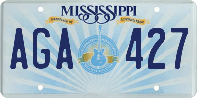 MS license plate AGA427