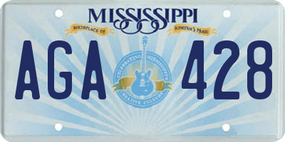 MS license plate AGA428