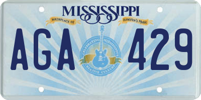 MS license plate AGA429