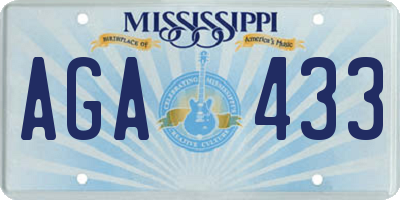 MS license plate AGA433