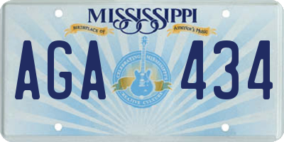 MS license plate AGA434