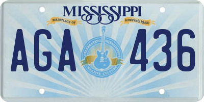 MS license plate AGA436