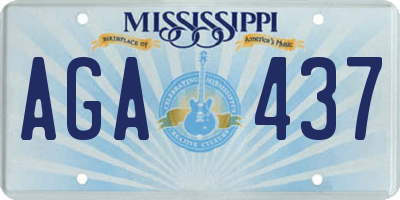 MS license plate AGA437