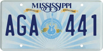 MS license plate AGA441