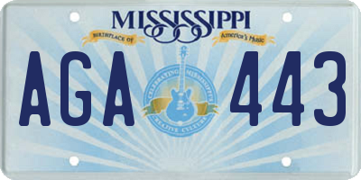 MS license plate AGA443