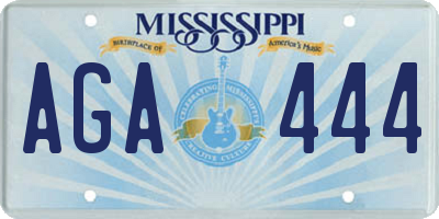MS license plate AGA444