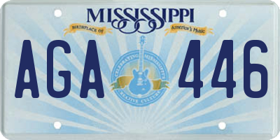 MS license plate AGA446