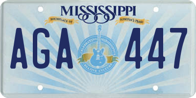 MS license plate AGA447