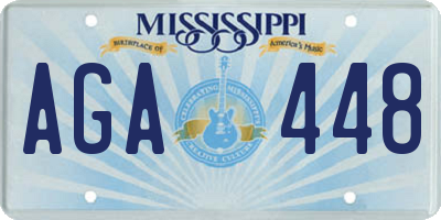 MS license plate AGA448