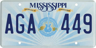 MS license plate AGA449