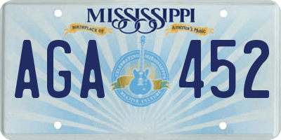 MS license plate AGA452