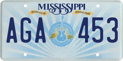 MS license plate AGA453
