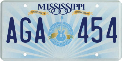 MS license plate AGA454
