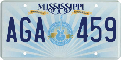 MS license plate AGA459