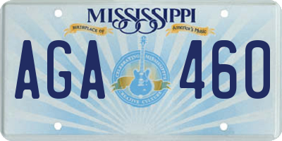 MS license plate AGA460