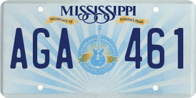 MS license plate AGA461