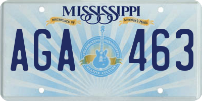MS license plate AGA463