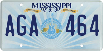 MS license plate AGA464