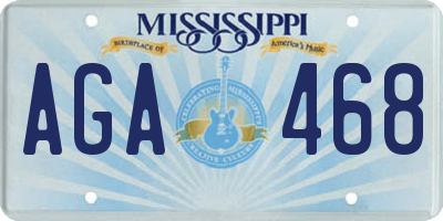 MS license plate AGA468