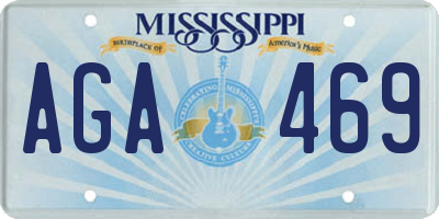 MS license plate AGA469