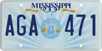 MS license plate AGA471
