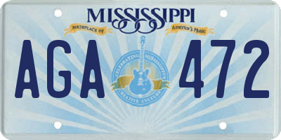 MS license plate AGA472