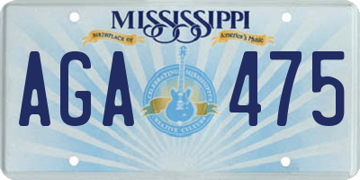 MS license plate AGA475