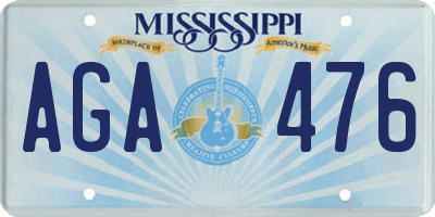 MS license plate AGA476